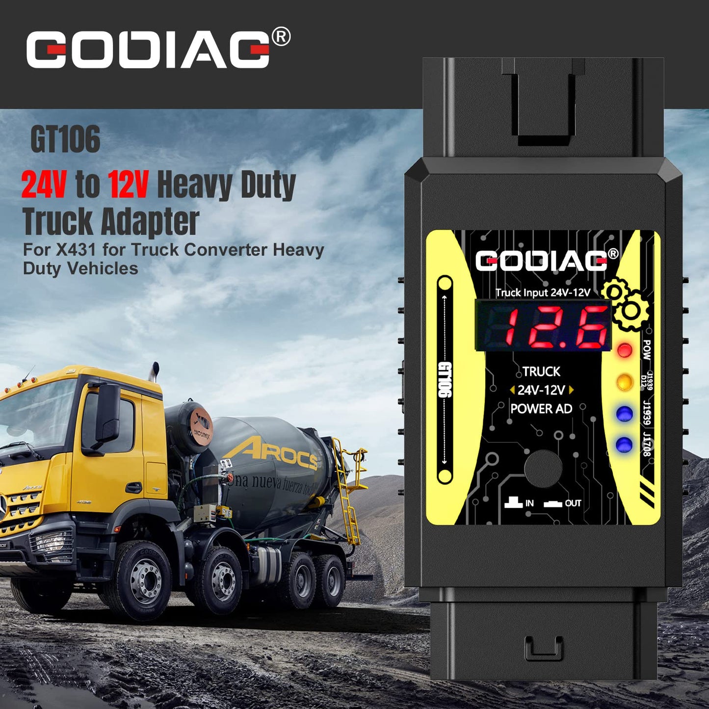 𝐆𝐎𝐃𝐈𝐀𝐆 𝐆𝐓𝟏𝟎𝟔 𝐏𝐋𝐔𝐒 𝟐𝟒 𝐕 𝟏𝟐 𝐕 𝐂𝐚𝐦𝐢𝐨𝐧 𝐋𝐨𝐮𝐫𝐝 𝐚𝐝𝐚𝐩𝐭𝐚𝐭𝐞𝐮𝐫 𝐢𝐧𝐣𝐞𝐜𝐭𝐞𝐮𝐫